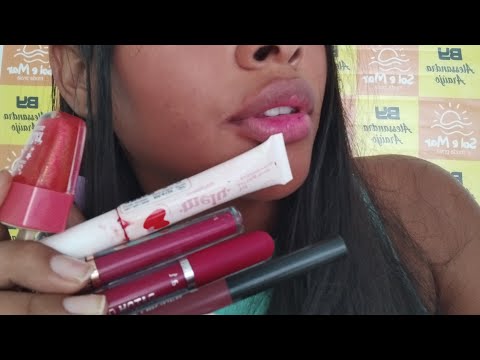 ASMR PASSANDO BATOM 💄 + GLOSS