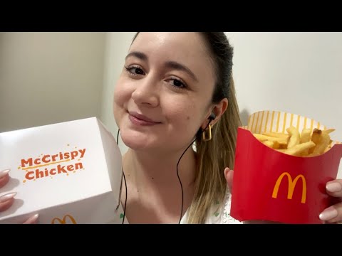 ASMR: COMENDO MCDONALDS E CONVERSANDO COM VOCÊS