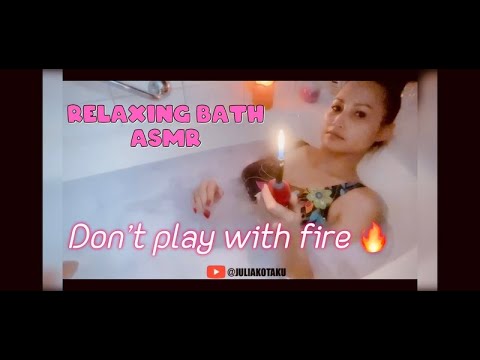 BATHTUB ASMR || Taking a relaxing milk bath and playing with various objects