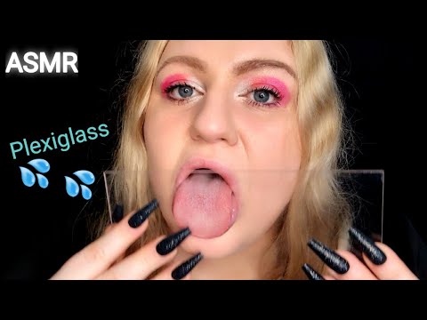 ASMR | PLEXIGLASS LICKING 👅💦 , MOUTH SOUNDS (NO TALKING)