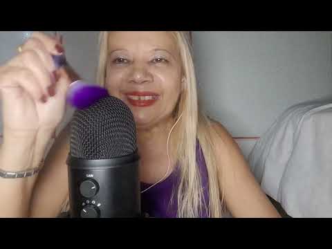 ASMR : Creme nas mãos  +  pincel no mi.c.  vamos relaxar.  😴😴💤💤🥱