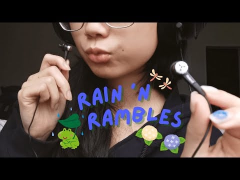 asmr | heavy rain 'n rambles (mouth sounds, random triggers)