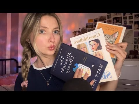 ASMR | books i‘m currently reading😴📚 or have read✨ (tracing, tapping) | soft whispers for sleep 