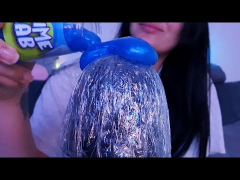Slime on Blue Yeti Mic ASMR | No Talking 💙