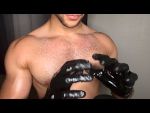 Black Latex Glove Sounds, Body Triggers & Whisper Ramble ; Experience Deep ASMR Male Relaxation