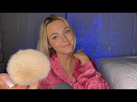 ASMR | Simple Face & Mic Brushing | Up Close Cozy Whispering