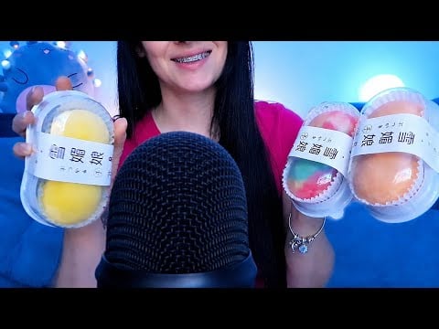 ASMR Trying Colorful Mochi 🍡 No Talking ✨ 
