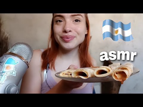 asmr PANQUEQUES con DULCE DE LECHE ARGENTINOS 