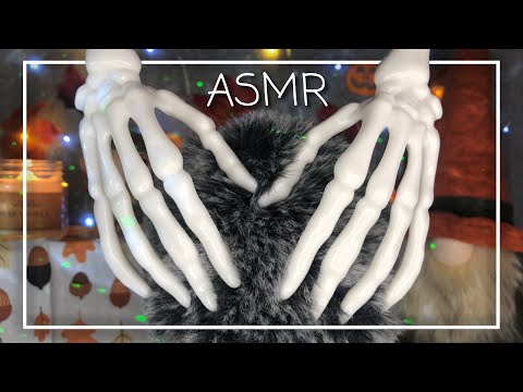 ASMR Tingly Crinkle Sounds / Fluffy Skeleton Brushing! 🍂💀 (No Talking)