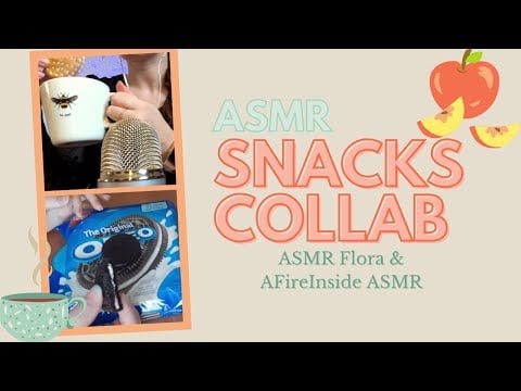 [ASMR Collab] Eating Snacks w/ ASMR Flora 🍎☕
