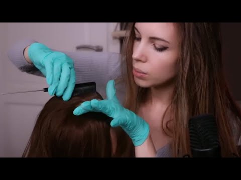 ASMR 1 Hour Scalp Check With Sticks & Rat Tail Comb