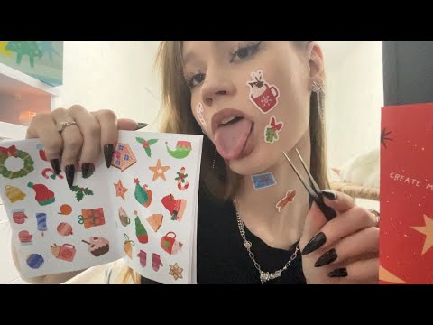 АСМР К НГ 🎄🍑 обклеим друг друга? (липкие звуки + звуки рта) 👅 с наступающим 💋 с 2025 💋