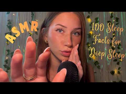 ASMR 100 Sleep Facts For DEEP Sleep ✨Binaural Sounds, Close Whispering, Relaxing Visuals