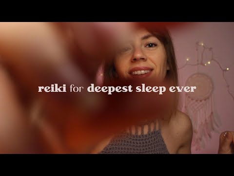 ASMR REIKI deepest sleep ever | plucking, cutting cords, combing your aura | hand movements