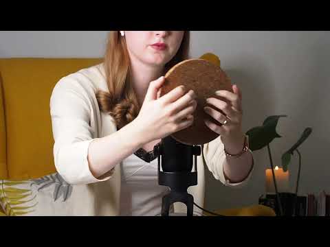 ASMR Tapping on cork coaster (no talking)