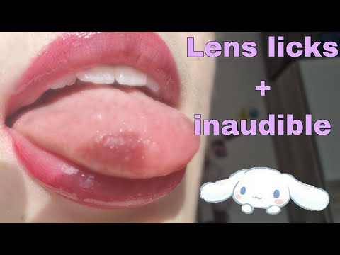 Lens licking and inaudible whispering [Custom ASMR for Issouka]