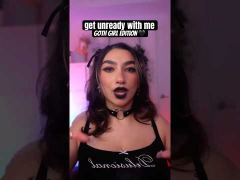 get unready with goth girl 🖤 #asmr #asmrsounds