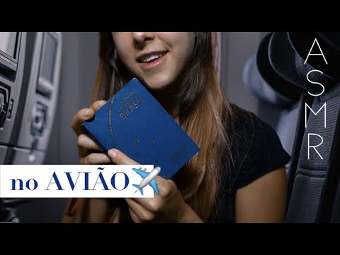 ASMR: sentando ao seu lado no AVIÃO ✈️  te ajudando a dormir delicadamente!