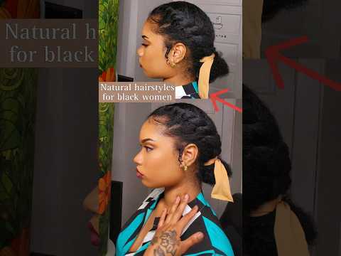 EASY NATURAL HAIRSTYLES #naturalhair #blacktiktok #blackgirlmagic #hair #naturalhair #trendingshorts