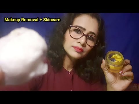 Let Me Clean Your Face Before You Sleep ASMR 😴 (makeup removal, skincare)| Asmr Ghosal |