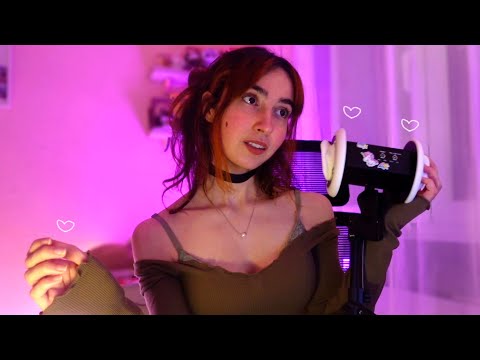 ASMR MOUTH SOUNDS 💜🧁 Te Cuido Si estás Triste en TU CAMITA