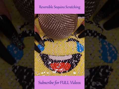 ASMR Reversible Sequins Scratching ❤️ #shorts  #asmr