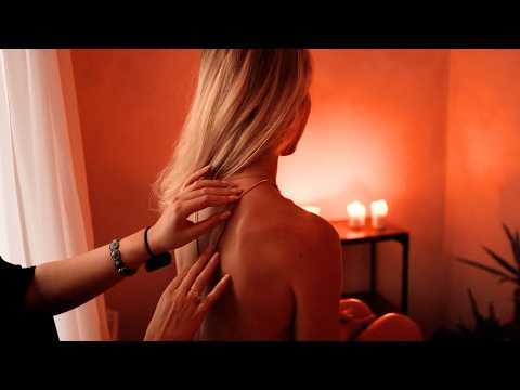 ASMR whispered 😴 100% soft touch massage (tracing, slow touch, oil massage) with music option