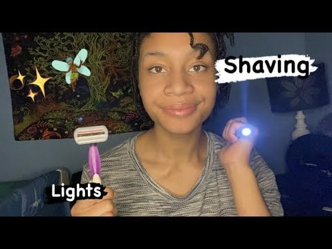 ASMR - Flashing Lights and Shaving (Erin)
