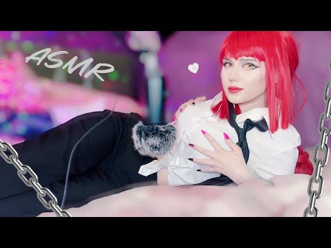 ♡ ASMR Scratching Fabric Makima Chainsaw Man Cosplay ♡