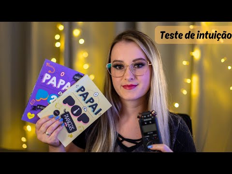 ASMR | TESTE DE INTUIÇÃO | SUSSURROS NO TASCAM | TESTE COM TRIGGERS E IMAGENS PARA RELAXAR RÁPIDO