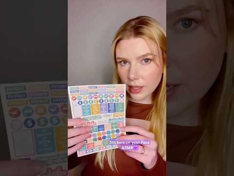 covering your face in stickersss✨ #asmr #shorts