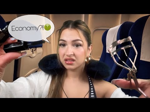 ASMR Toxic Friend Does Your Makeup on the Plane ✈️ (OTW to Your Bachelorette🙄)