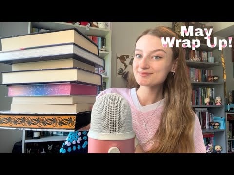 ASMR The 8 Books I Read in May! (Close whispers and book triggers)