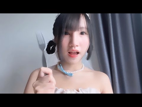 Asmr make up with wrong prop 🤍