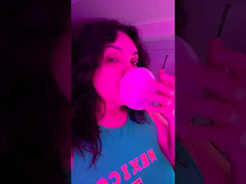 BUBBLE ASMR | blowing bubble gum tapping popping sounds #asmr #bubblegum