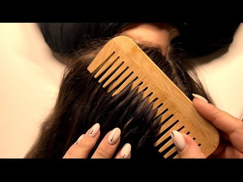 ASMR Hair Brushing Sounds for Sleep | Relaxing Scalp Massage (soft spoken)