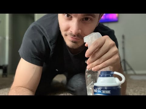 ASMR Extremely Satisfying Carpet Brushing Water Spraying and Shaving Cream Sounds 