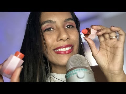 ASMR ME MAQUIANDO E SUSSURRANDO 😴
