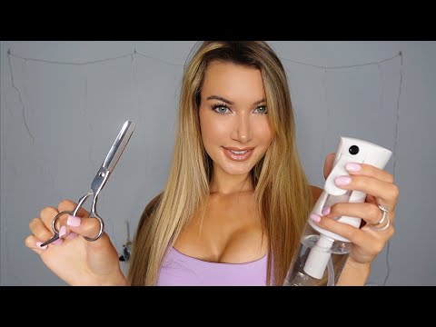 ASMR Salon Trim ✂️ lots of hair play