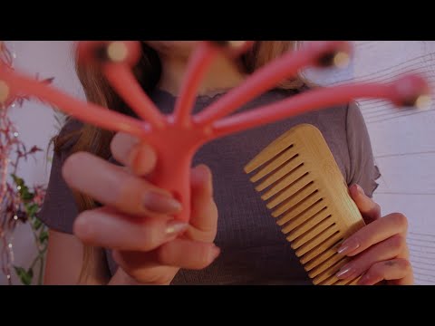 ASMR Delicate Head Massage, Scratching & Brushing 💆‍♀️ (invisible hair, no talking, layered sounds)
