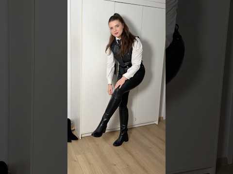 Leather look #outfit #leather #goddess