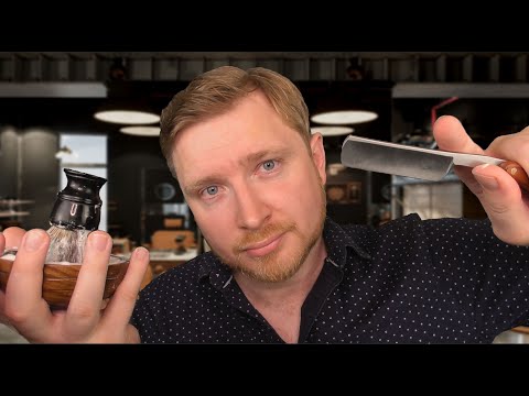 ASMR - Complete Hot Towel Shave, Barber Roleplay