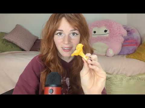 ASMR Show & Tell - Chanterelle Mushrooms || Wooden sounds, whispers & page turning!