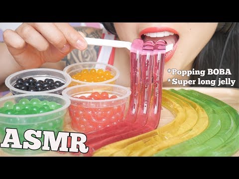 ASMR POPPING BOBA + NOODLE JELLY + POP ROCKS (EXTREME EATING SOUNDS) NO TALKING | SAS-ASMR