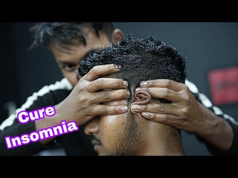 Cure Insomnia By Head And Ear Massage With 3d ASMR Sound | Neck Cracking And Head Scratching ASMR