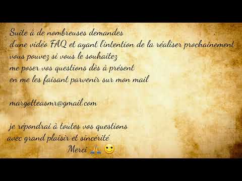 Asmr francais, posez moi vos questions pour une prochaine vidéo FAQ ,merci 🙏🙂