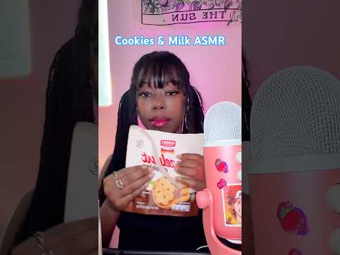 Cookies & milk ASMR 🍪🥛#asmreating #asmrfood