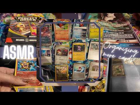 ASMR organizing even more of my sister's Pokémon cards 🎴! (Somewhat no talking)