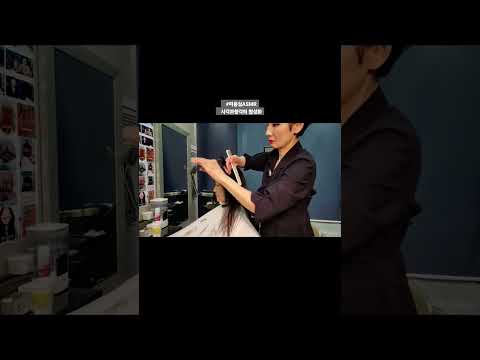 미용실ASMR 시각과청각의 활성화  #밝은 흑갈색 깔끔하게~Hair salon ASMR visual and hearing activation #Bright, dark brown