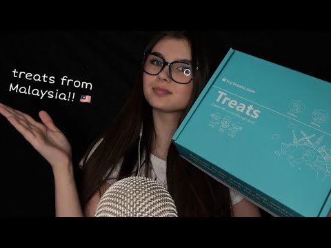 ASMR Trying Treats From Malaysia 🇲🇾 Try Treats Unboxing!!